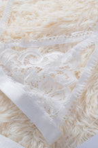 3pcs Lace Patch Strappy Bra Thong Lingerie Set with Garter Belt