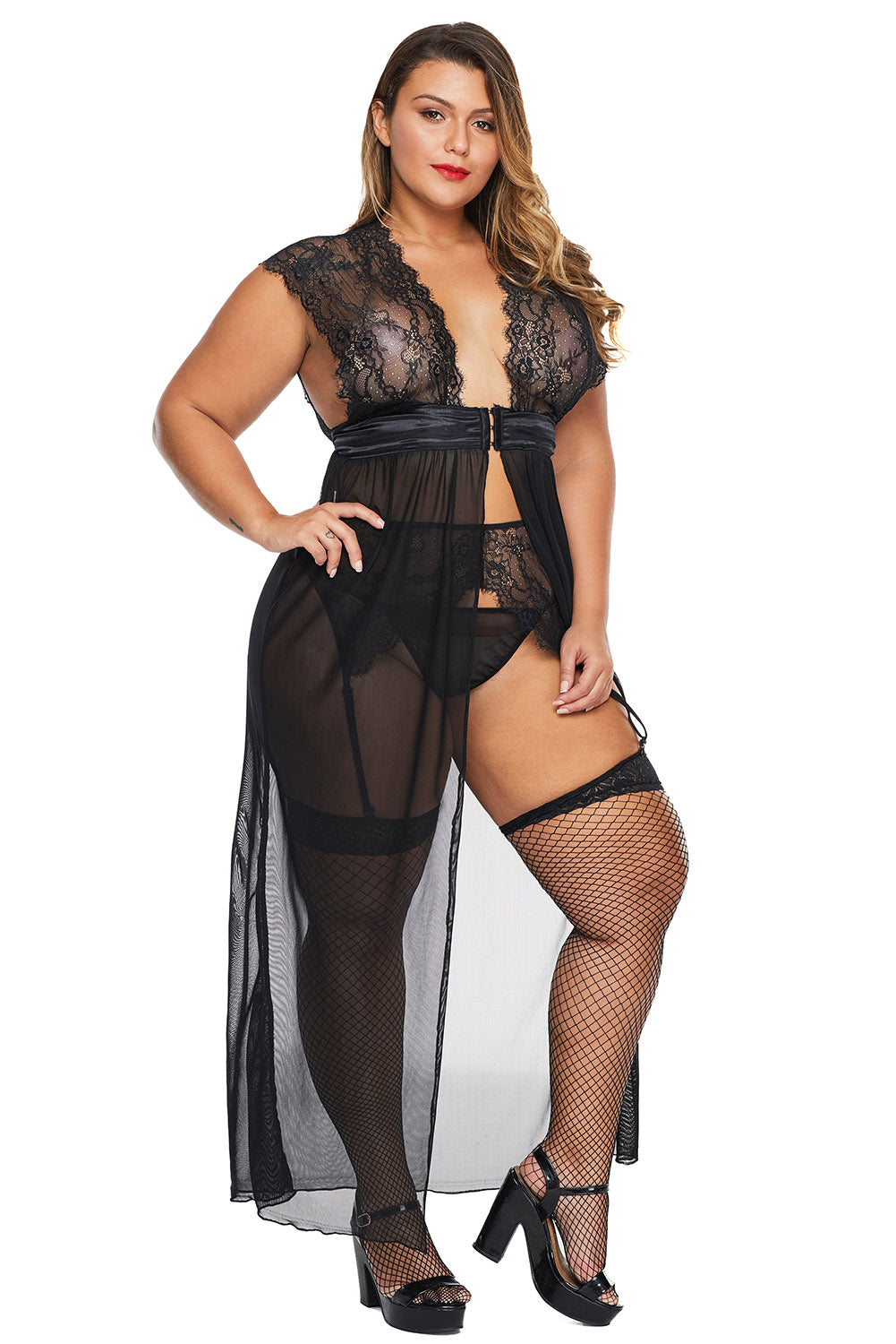 Plus Size Locked Away Lover Lingerie Gown
